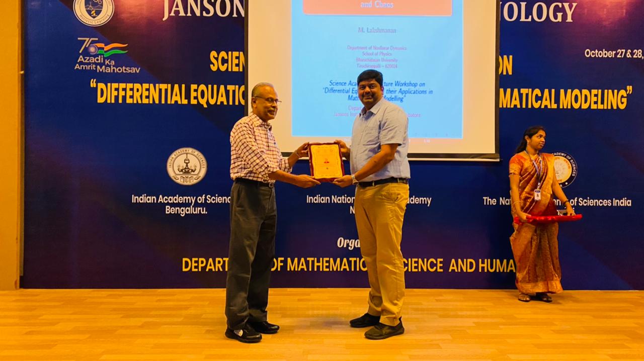 Science Academies’ Lecture on “Differential Equations and