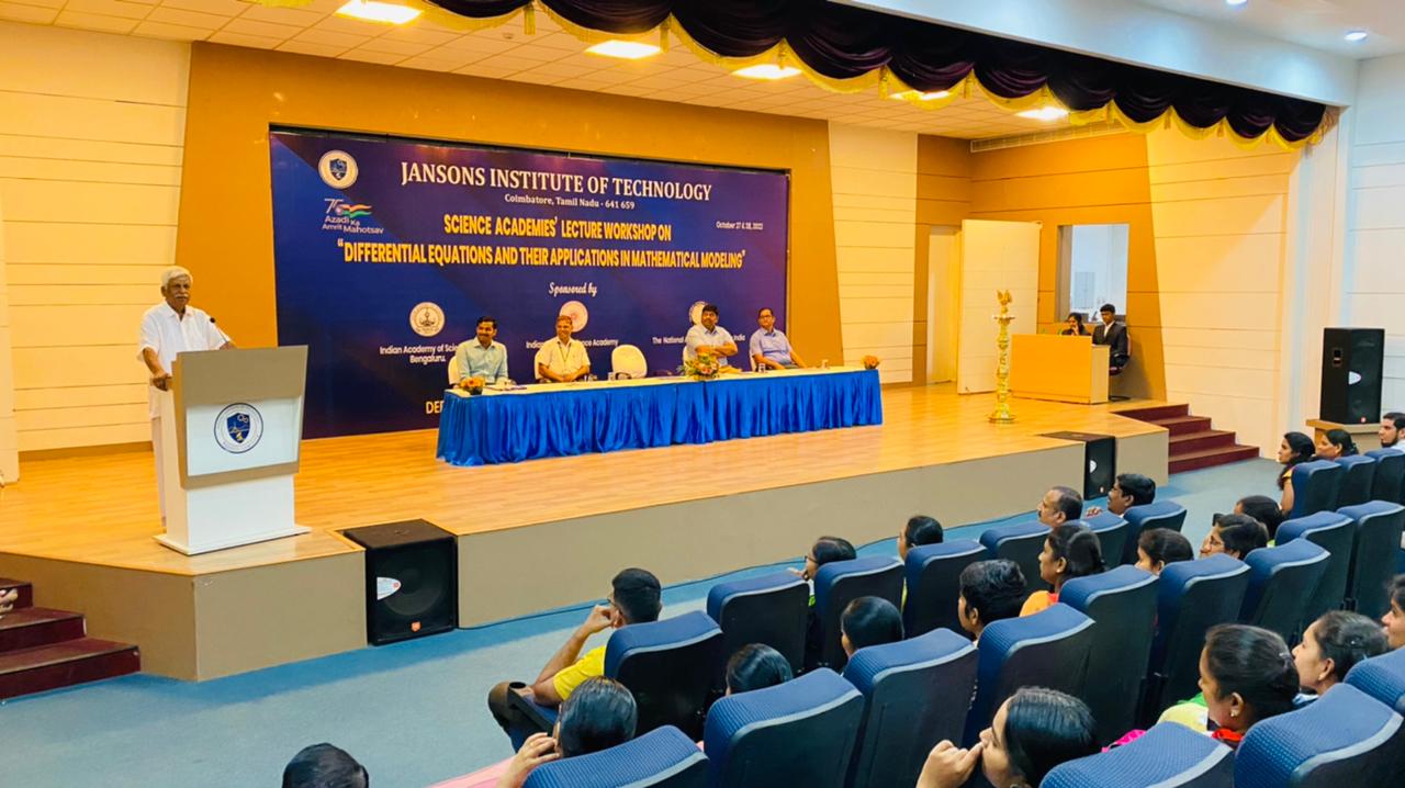 Science Academies’ Lecture on “Differential Equations and