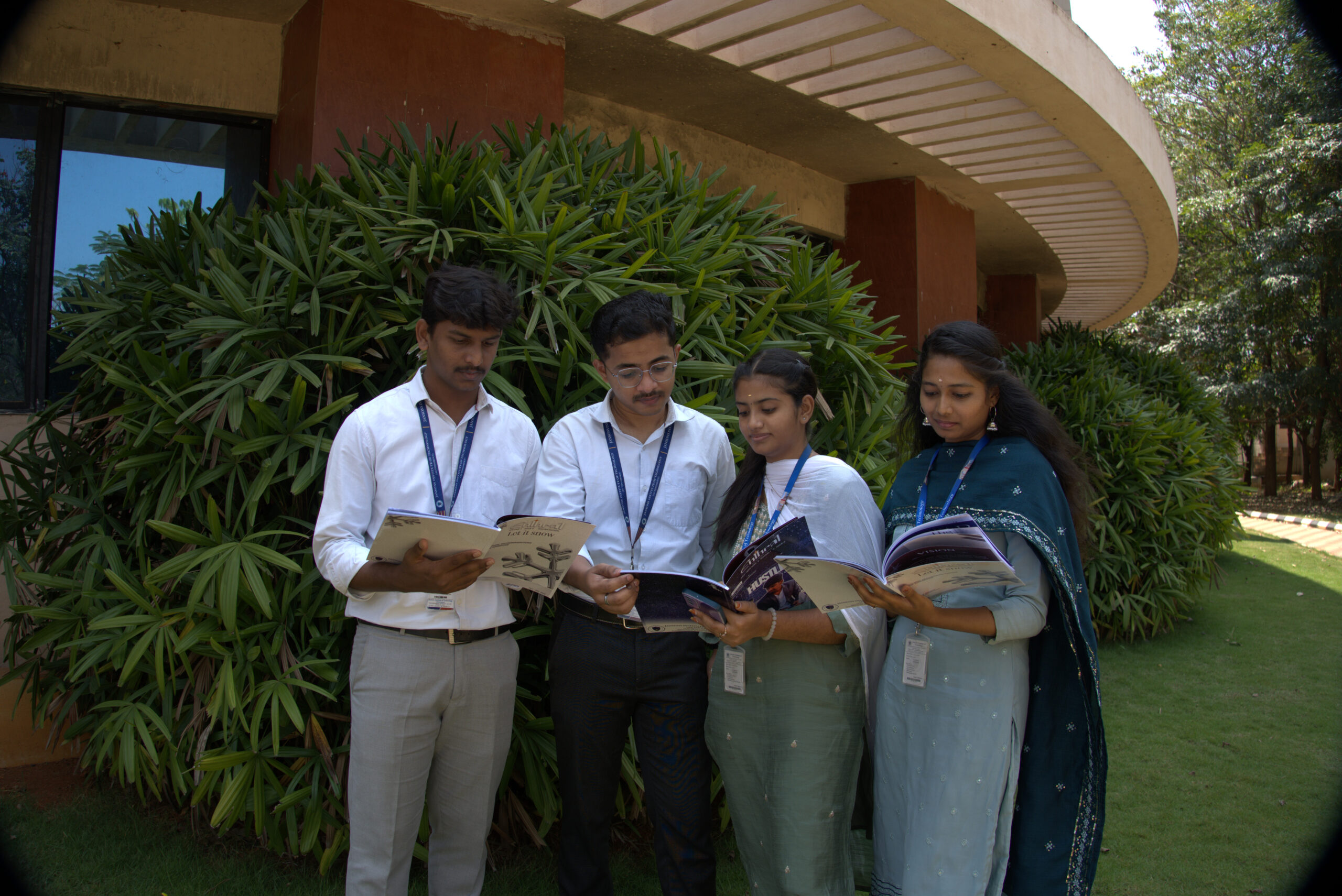Students walking on campus
